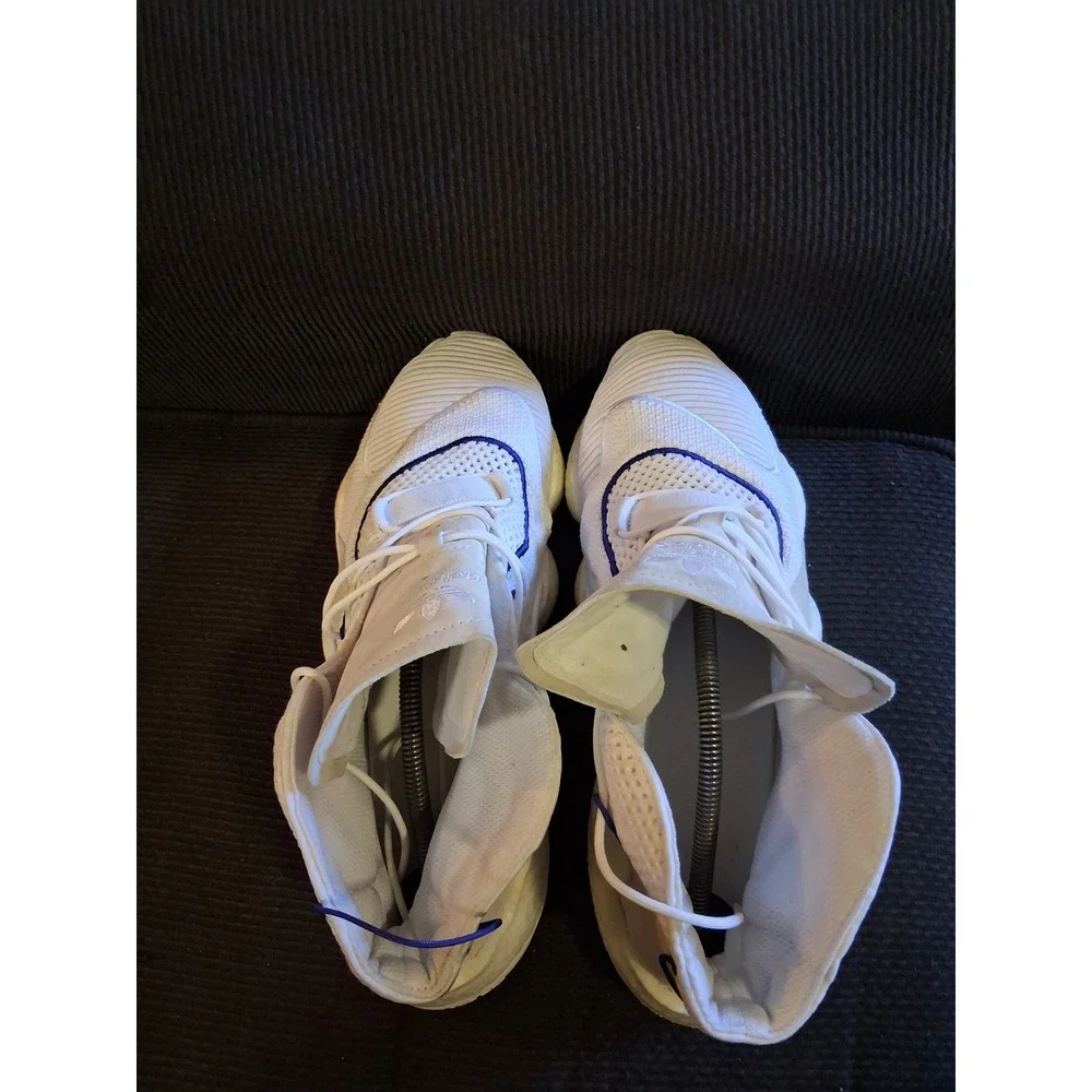 Adidas Crazy BYW LVL 1 Cloud White Purple CQ0992 Mens 13‎ Basketball Shoes